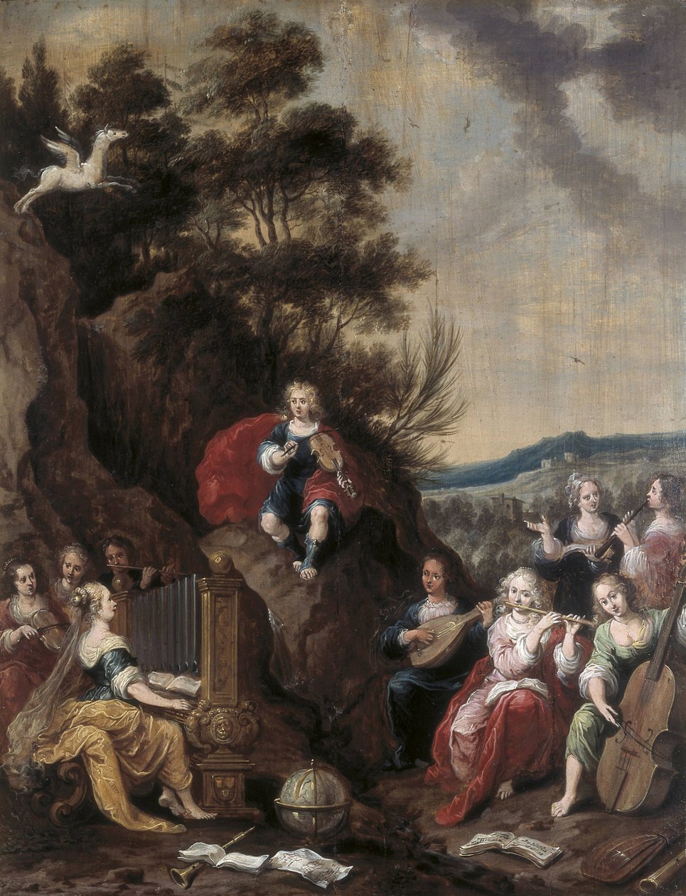 Koncert múzy s Apollem od Frans II the Younger Francken