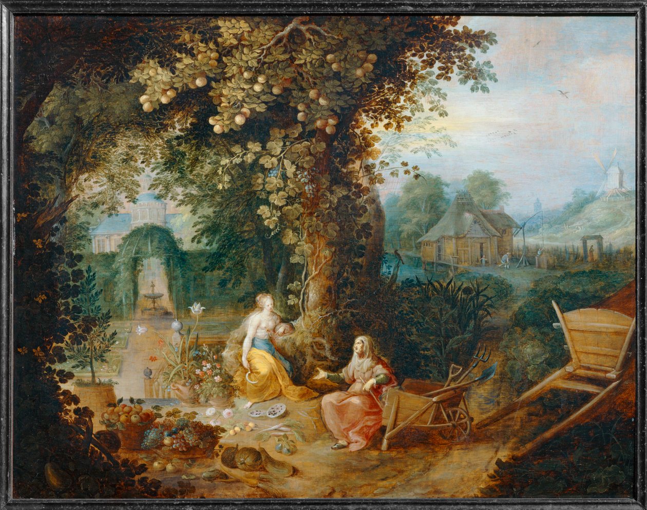 Vertumne et Pomone - Vertumnus a Pomona ... od Frans II the Younger Francken