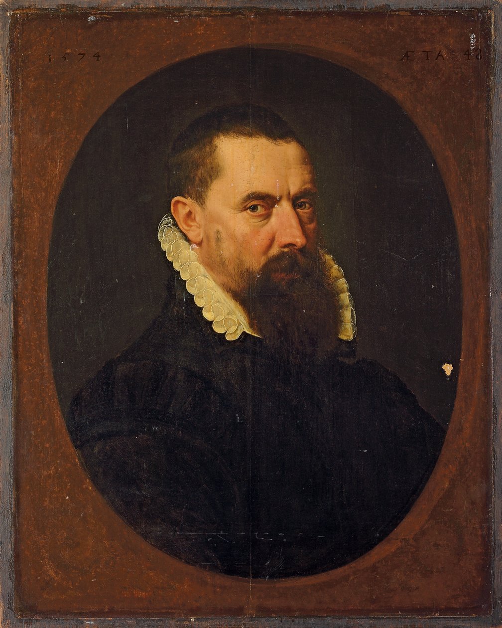Portrét vousatého pána, 1574 od Frans I Pourbus