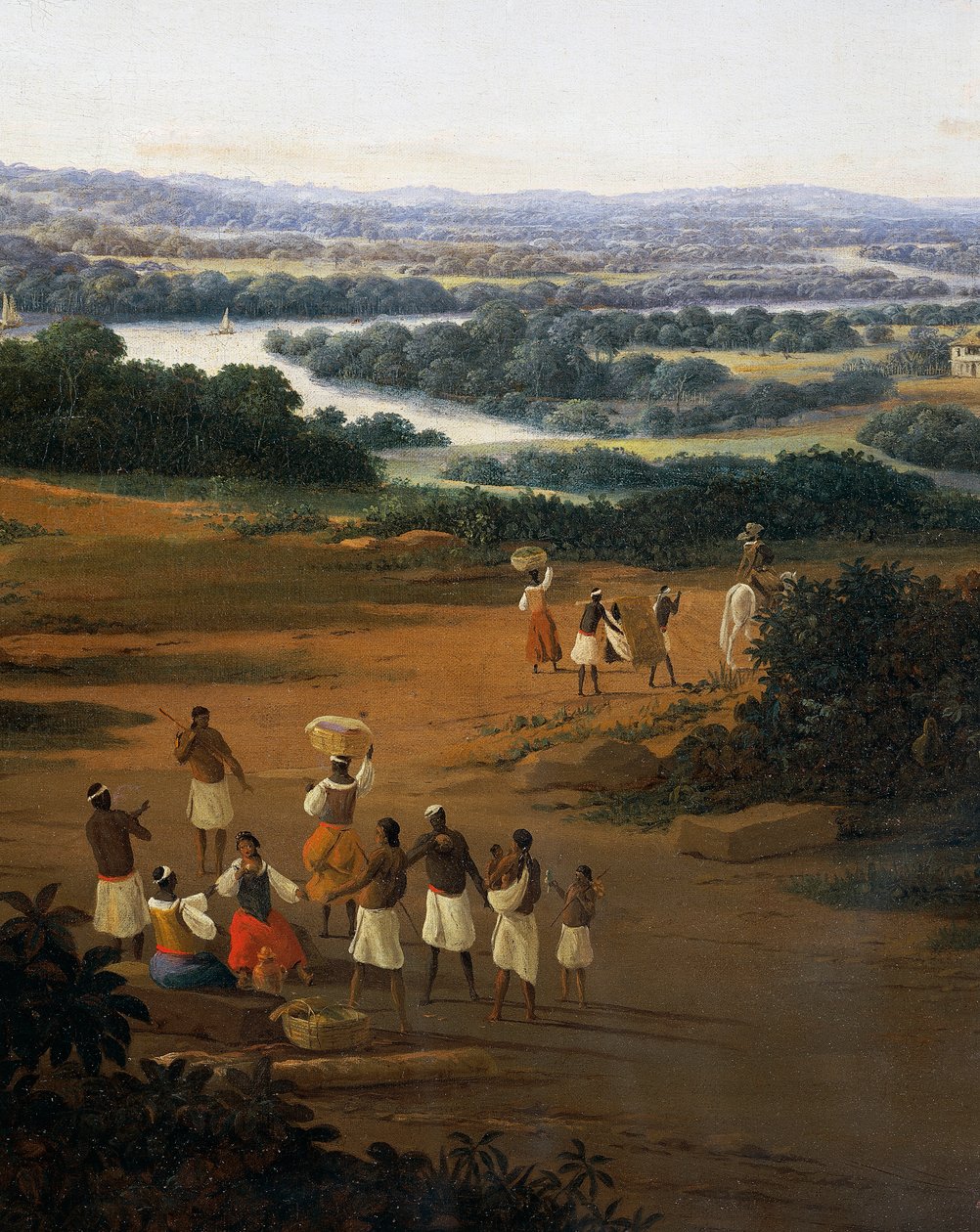 Vesnice Serinhaem v Brazílii aneb domov pěstitele cukrové třtiny v Brazílii (olej na plátně) od Frans Post