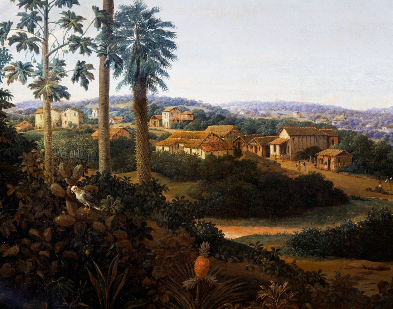 Vesnice Serinhaem v Brazílii aneb domov pěstitele cukrové třtiny v Brazílii (olej na plátně) od Frans Post