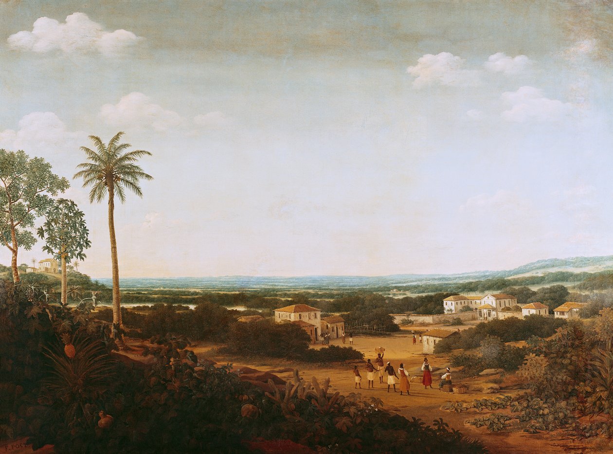 Dům portugalského šlechtice v Brazílii od Frans Post