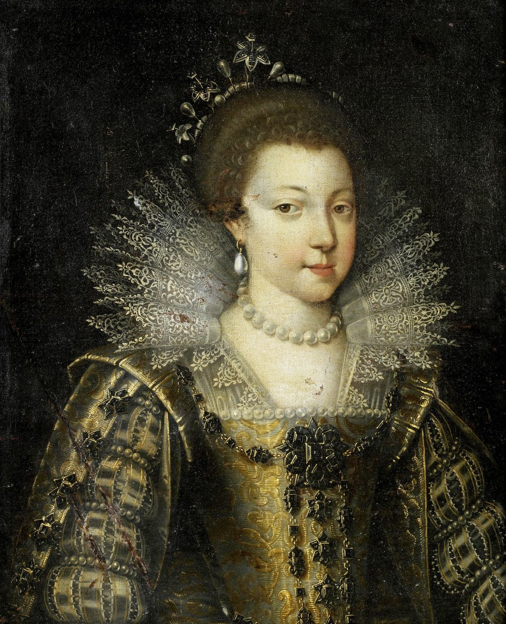 Kruh Pourbus - Portrét mladé dámy, pravděpodobně Alžběty Francouzské od Frans Pourbus the Younger