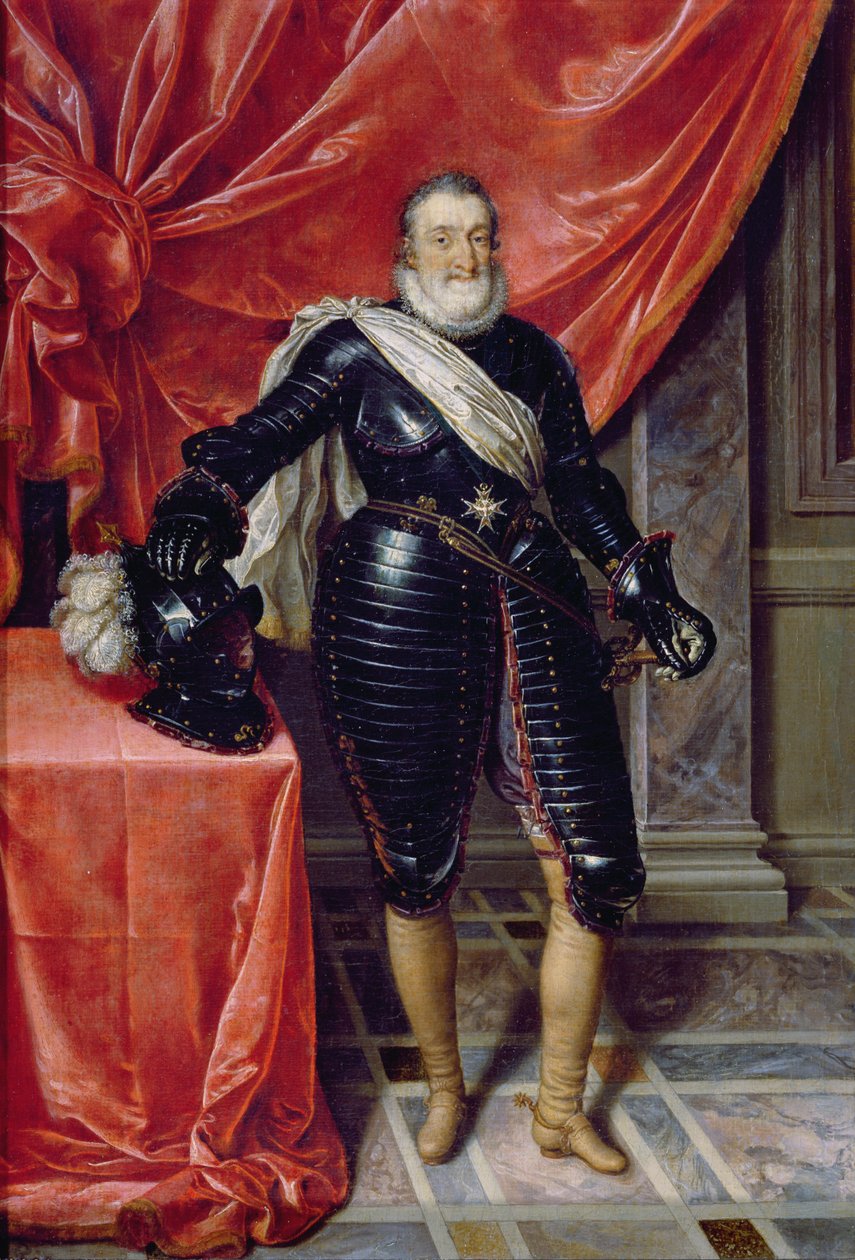 Jindřich IV., král Francie, ve zbroji, kolem roku 1610 od Frans Pourbus the Younger