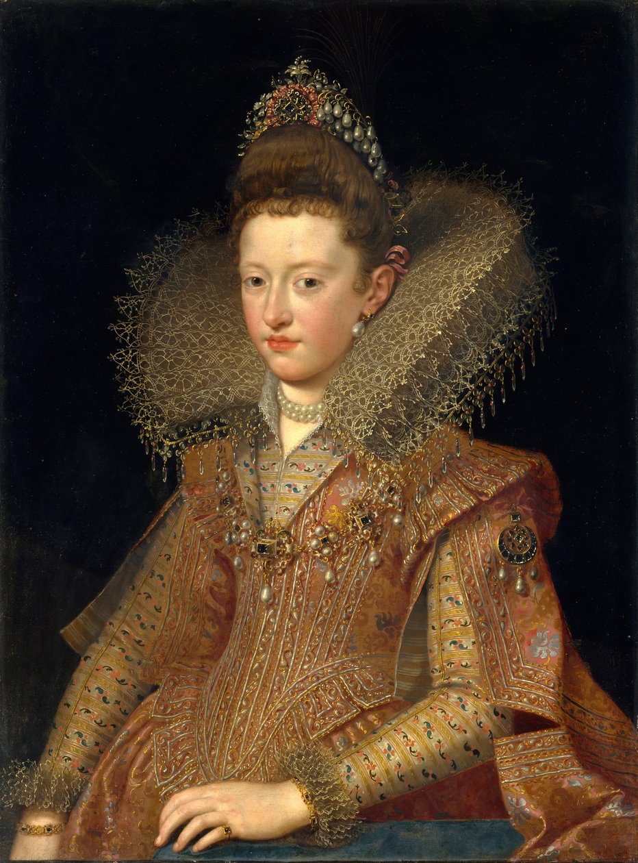 Margherita Gonzaga 1591-1632, princezna z Mantovy. od Frans Pourbus the Younger
