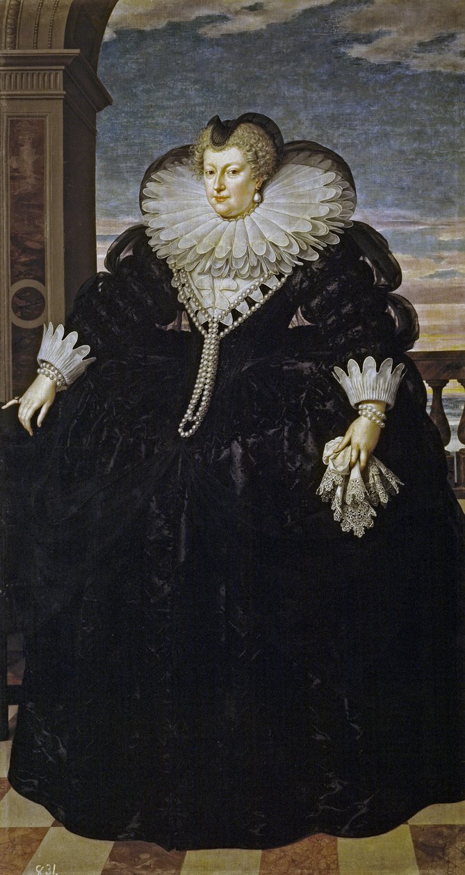 Portrét Marie de Medici 1575-1642 od Frans Pourbus the Younger