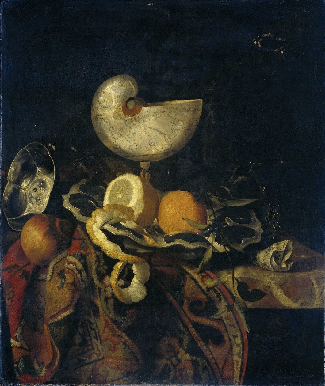 Zátiší s pohárem Nautilus od Frans Sant Acker
