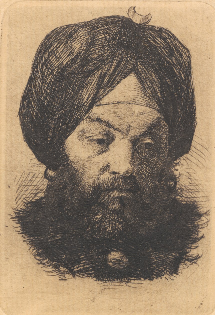 Muž s turbanem od Frans Schwartz