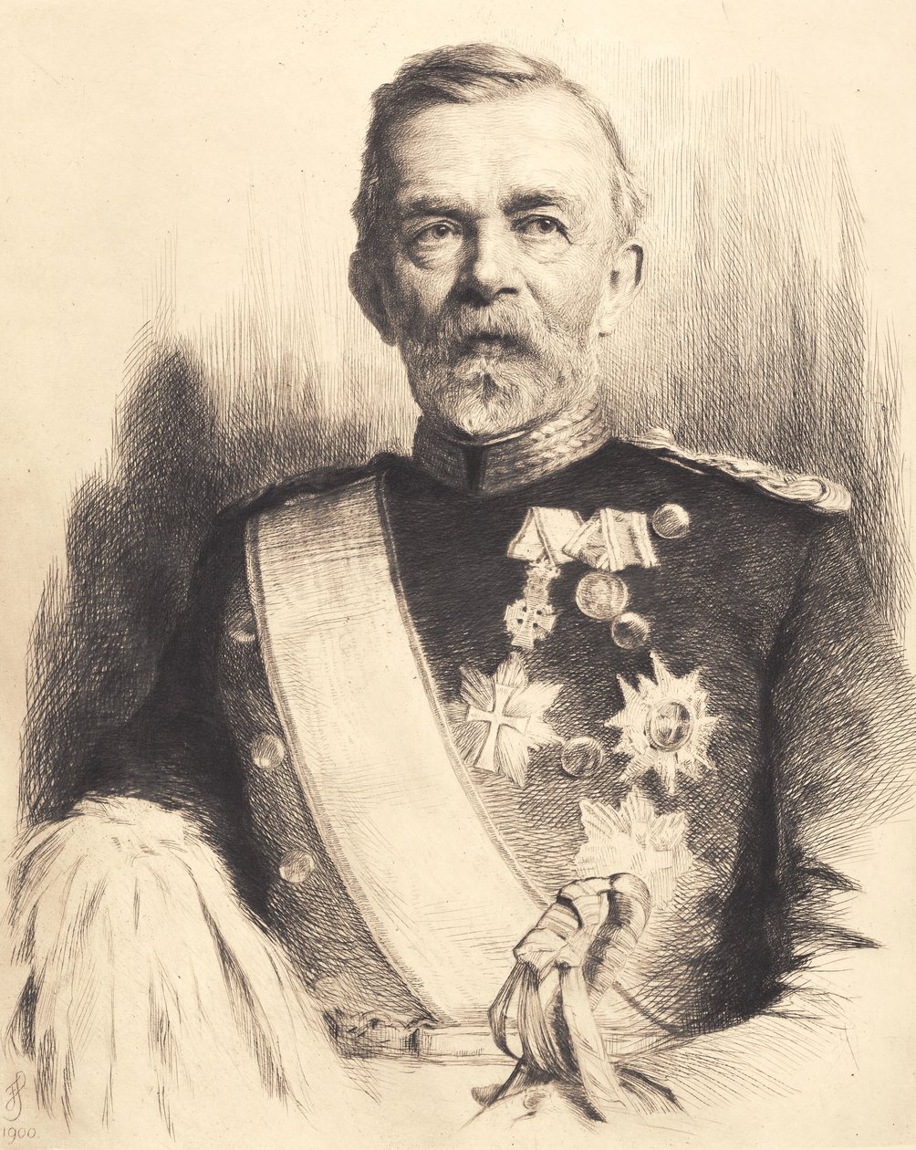 Portrét generálmajora L. Koefoeda od Frans Schwartz