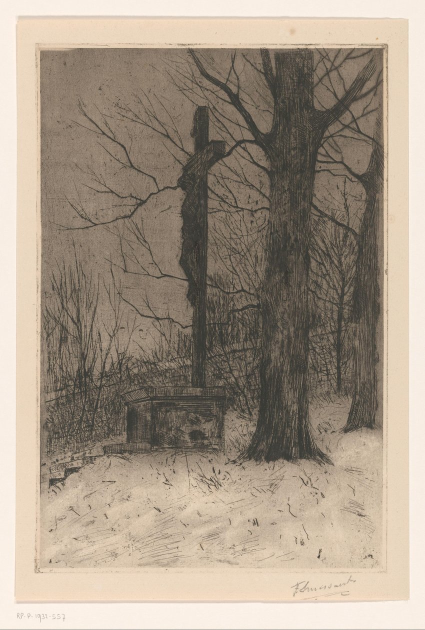 Krucifix vedle stromu od Frans Smissaert (signed by artist)