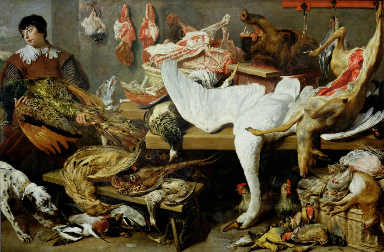 Herní stánek (olej na plátně) od Frans Snyders or Snijders