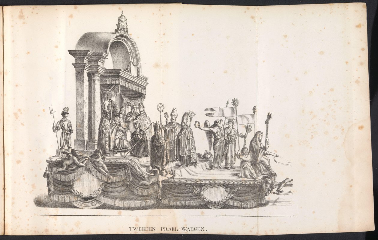 Druhý plavák v procesí pro Saint Rumbold, 1825 Tweeden Prael-waegen (název na objektu) od Frans Vervloet