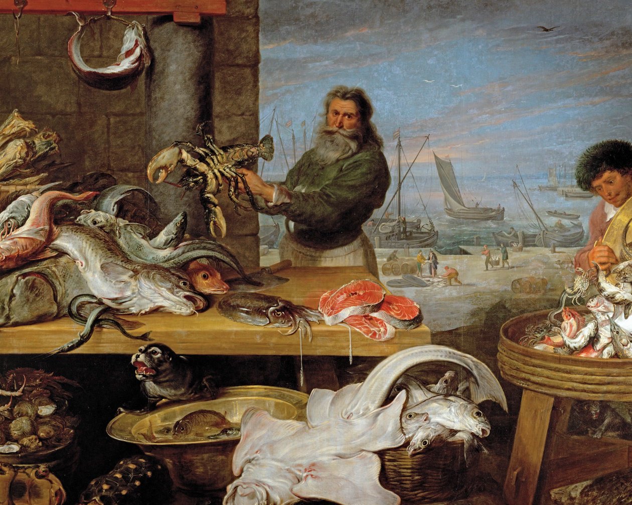 Rybí trh (olej na plátně) od Frans & Vos Cornelis de (1585-1651) Snyders