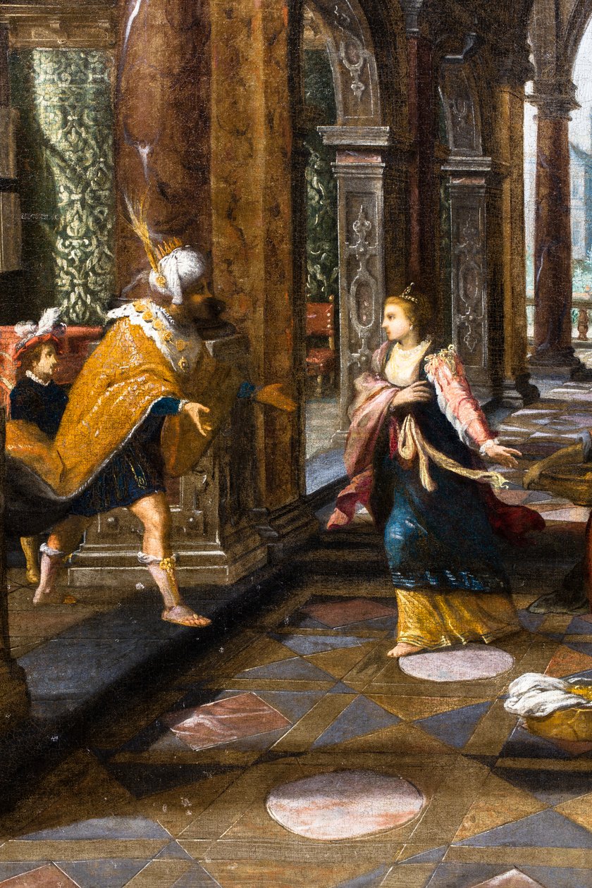 Šalamoun vítá královnu ze Sáby ve svém paláci od Frans & Vries Paul V. de (1567 1630) Francken