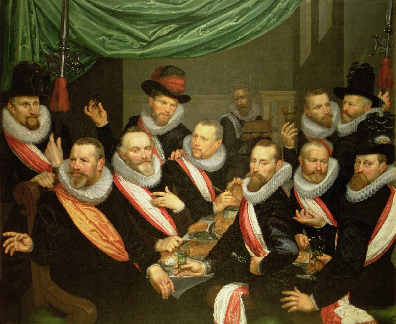 Banket důstojníků a podřízených Civilní gardy San Jorge od Frans de Grebber