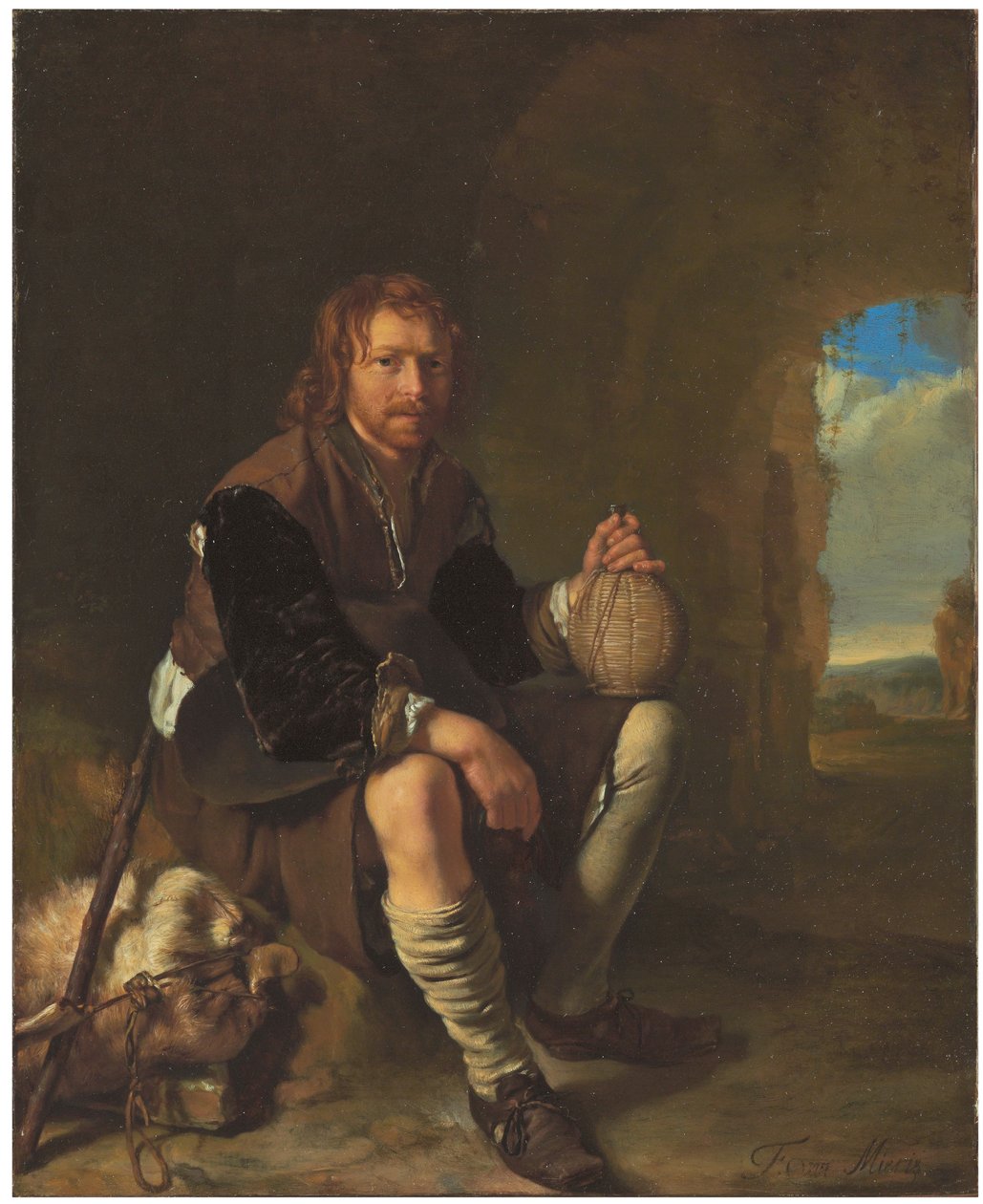 Cestovatel v klidu od Frans van Mieris
