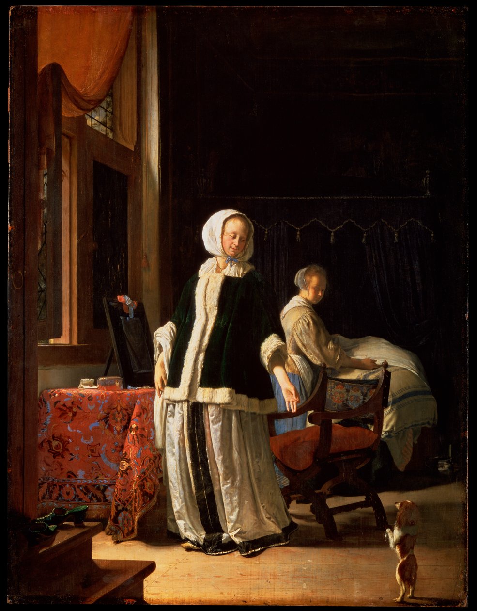 Ráno mladé dámy, c1660 od Frans van Mieris