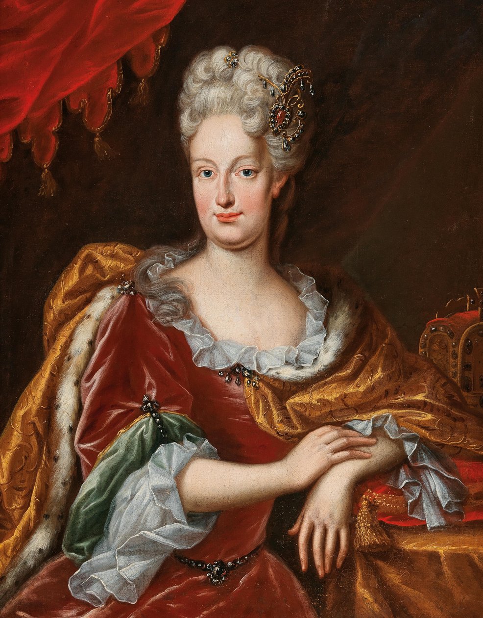 Portrét Alžběty Kristýny Brunswick-Wolfenbüttel 1691-1750.., 1. polovina 18. stol. od Frans van Stampart