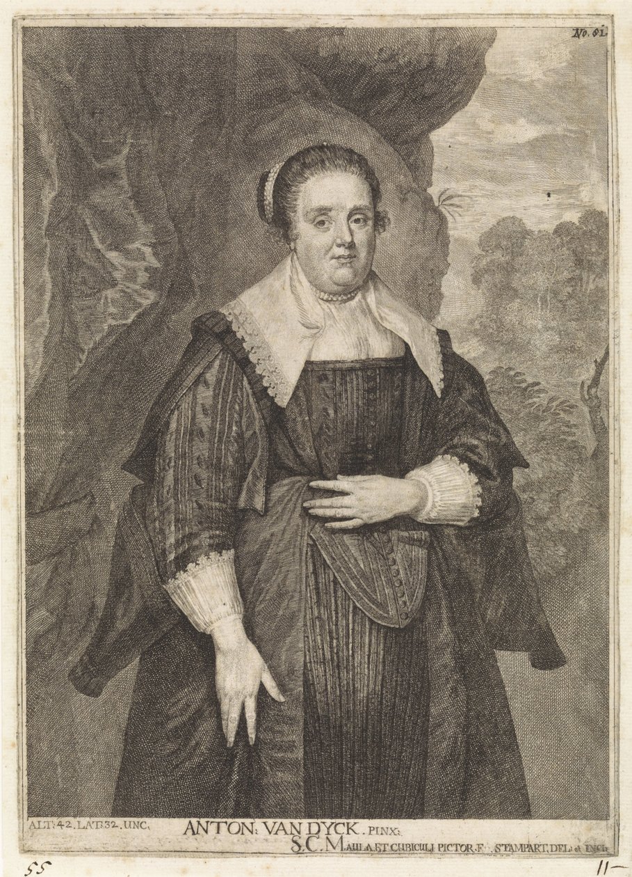 Portrét neznámé ženy Theatrum Artis Pictoriae (název série) od Frans van Stampart