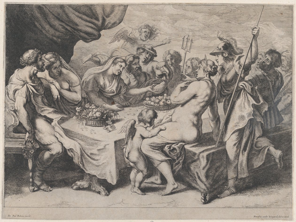 Svatební hostina Pelea a Thetis, 1636-79. od Frans van den Wyngaerde