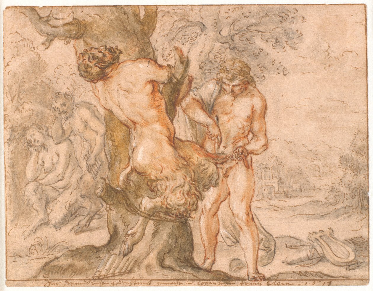 Apollo stahuje Marsyas od Frantz Cleyn