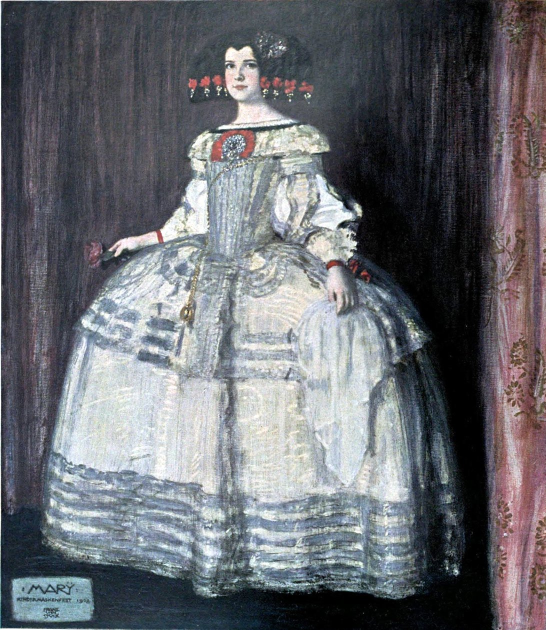 Marie v kostýmu Velazquez od Franz von Stuck