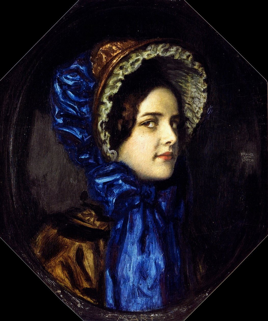 Marie s biedermeierovým kloboukem od Franz von Stuck