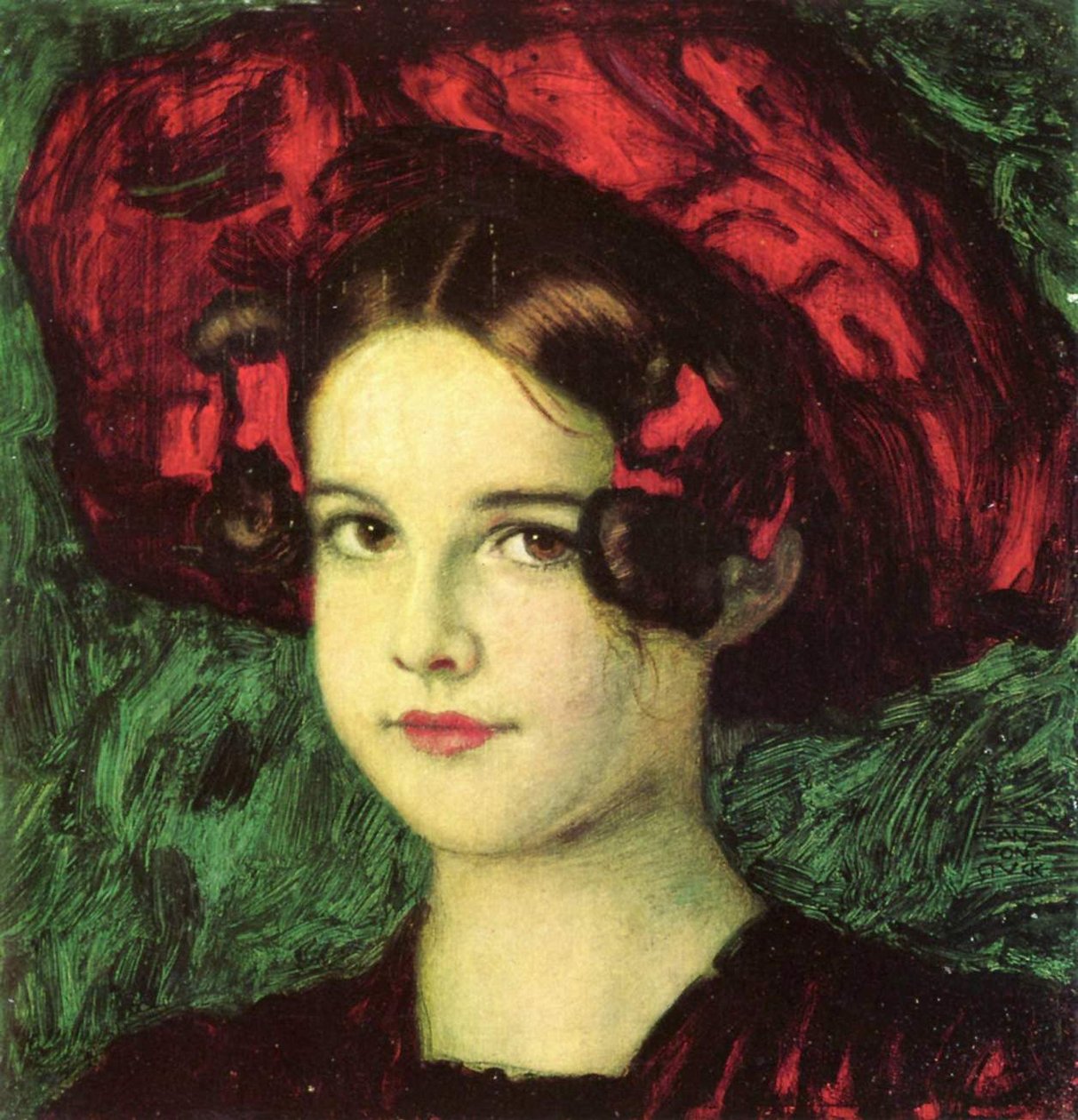 Mary s červeným kloboukem od Franz von Stuck