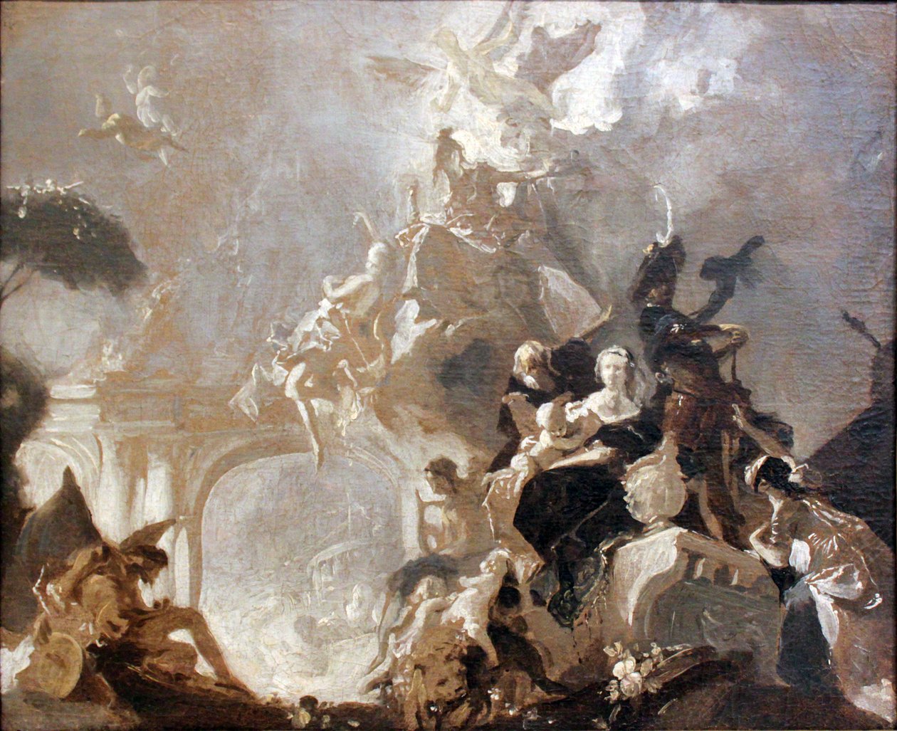 Studie pro stropní malbu od Franz Anton Maulbertsch