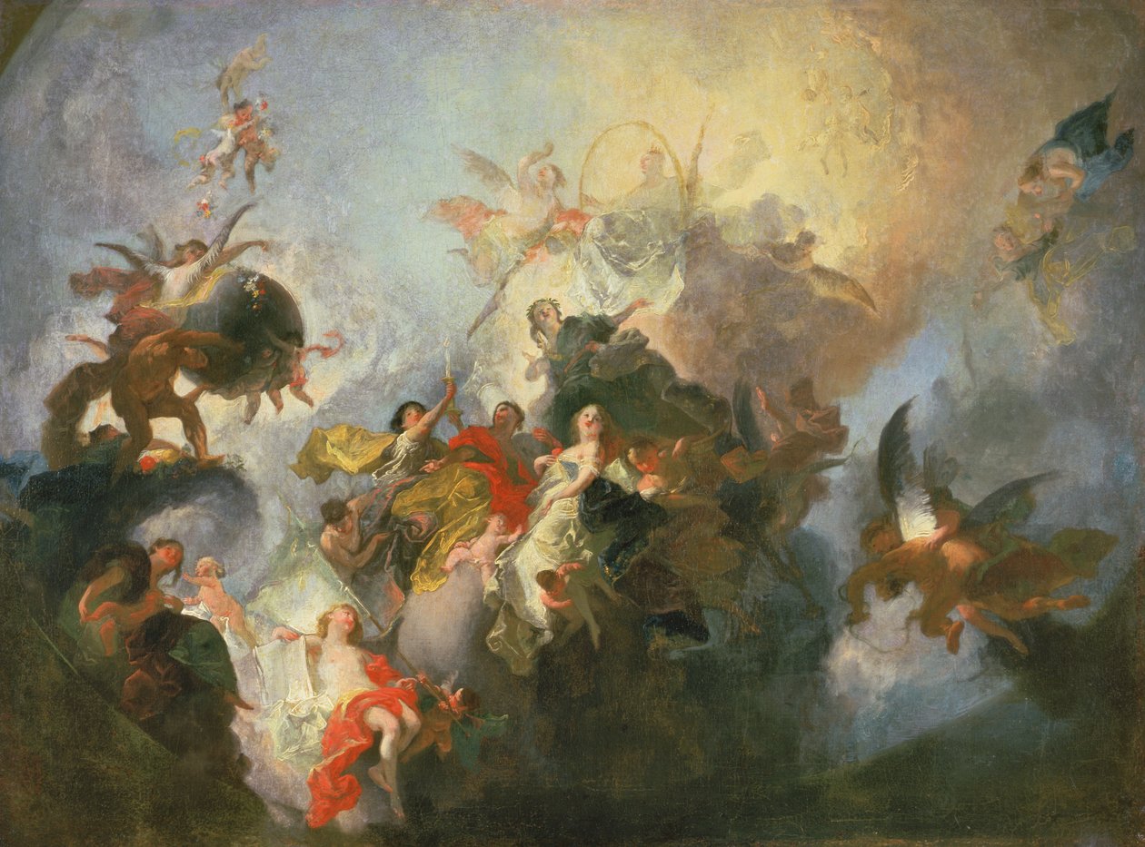 Oslava řádu premonstrátů, kolem roku 1765 (náčrt) od Franz Anton Maulbertsch
