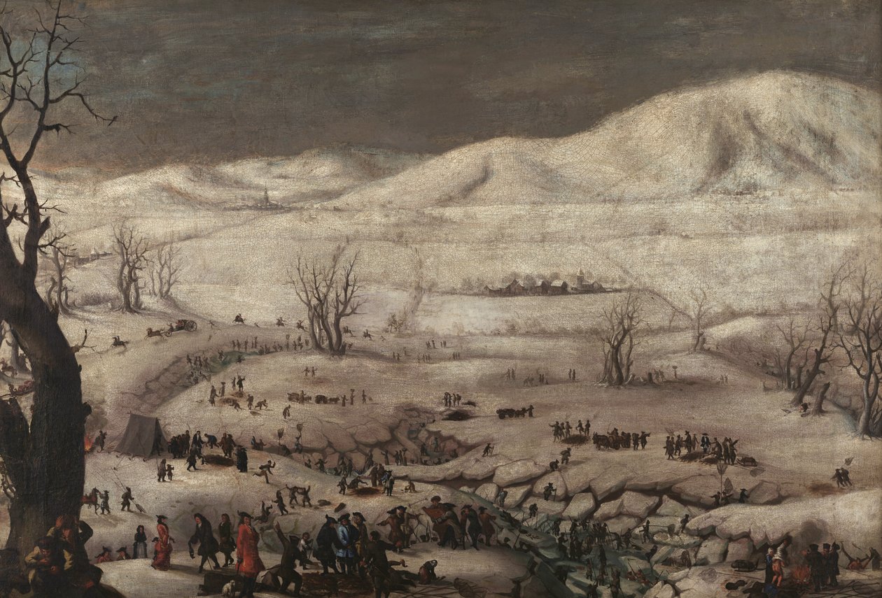 Rybaření na jezeře Cerknica od Franz Anton von Steinberg