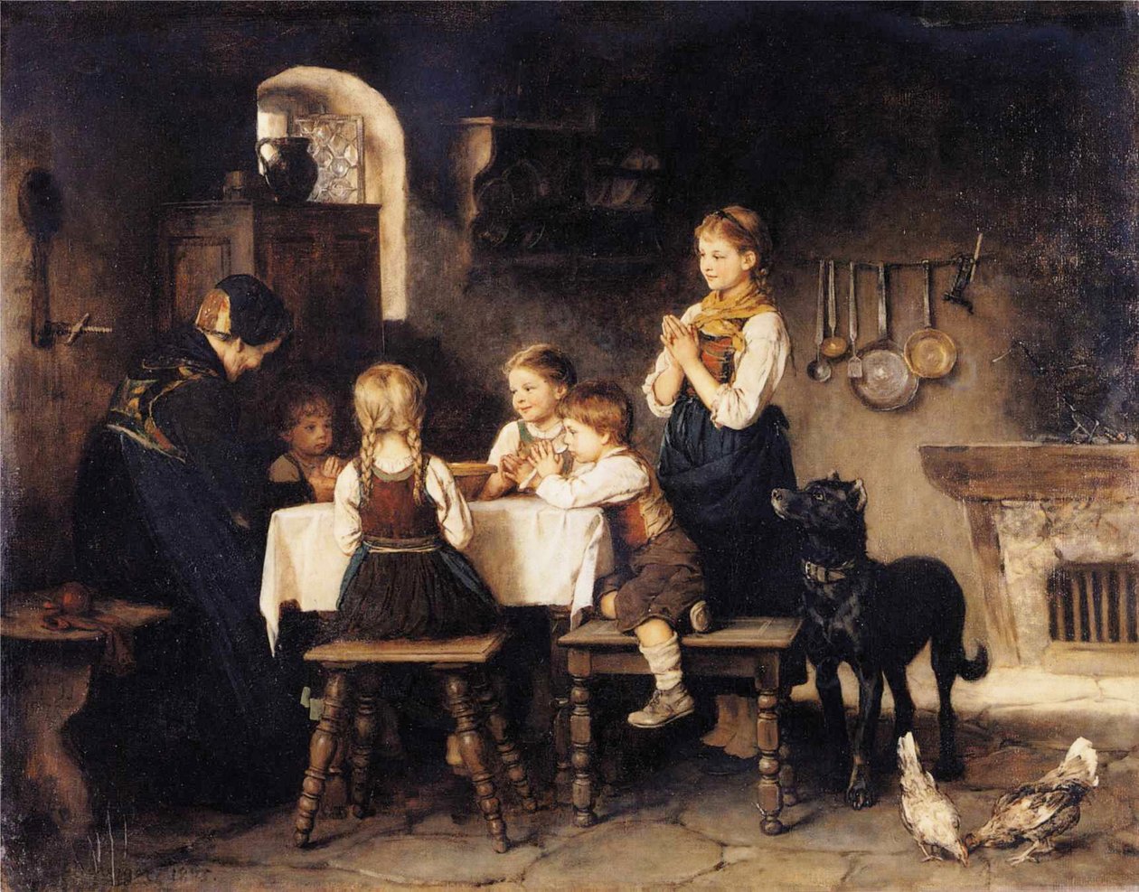 Milost před jídlem od Franz Defregger