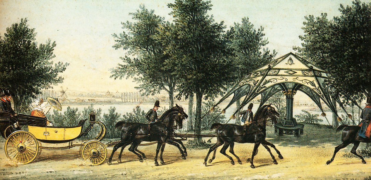 stan v parku Klein-Glienicke, kolem roku 1840, Franz Krüger od Franz Krüger