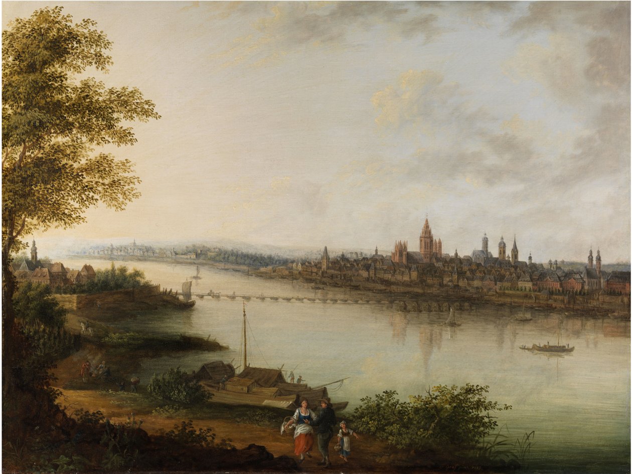 Pohled na město Mainz od Franz Ludwig Reichsgraf von Kesselstadt  