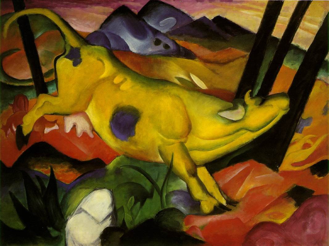 Die gelbe Kuh English: The Yellow Crown od Franz Marc