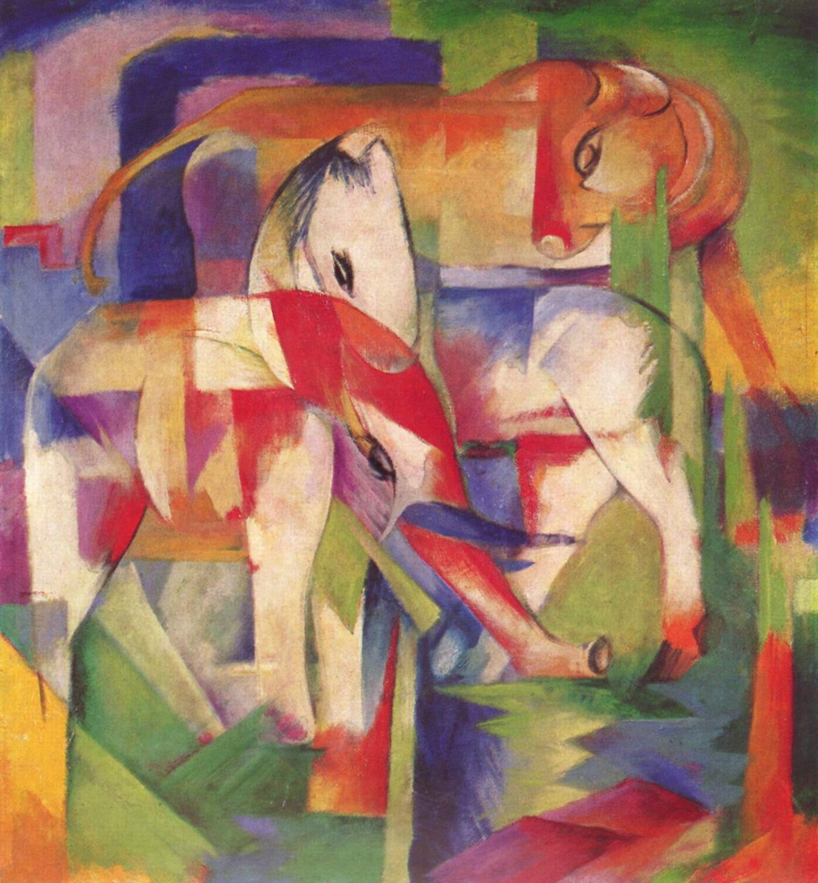  Slon, Kůň, Skot, Zima od Franz Marc
