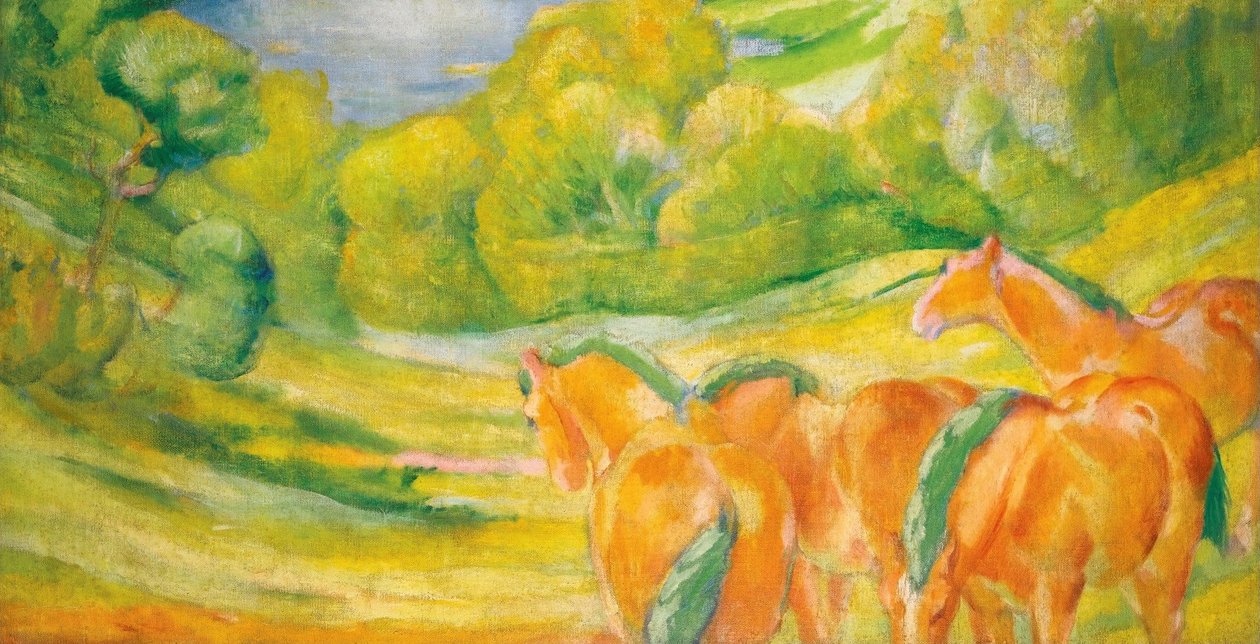 Velká krajina v němčině: Groe Landschaft v od Franz Marc