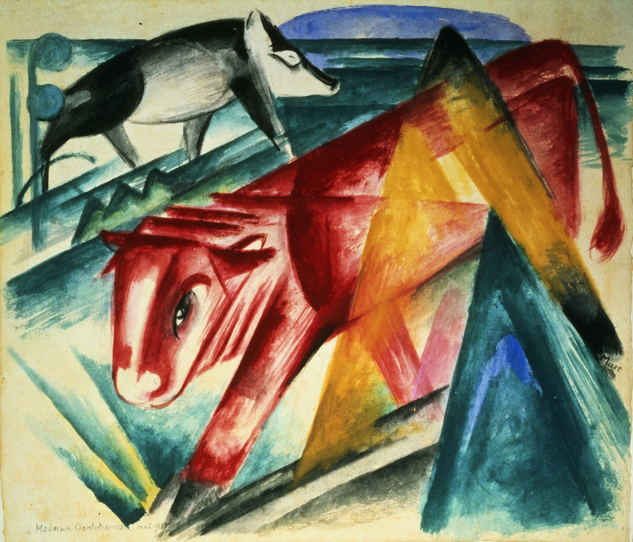 Zvířata, 1913 od Franz Marc