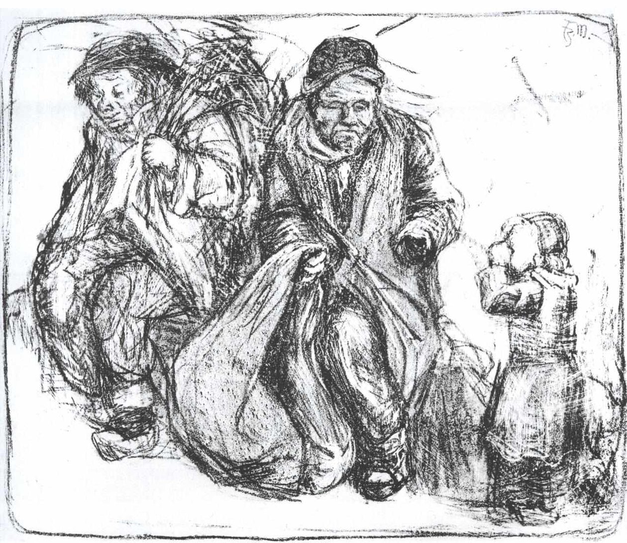 Bretonští žebráci od Franz Marc