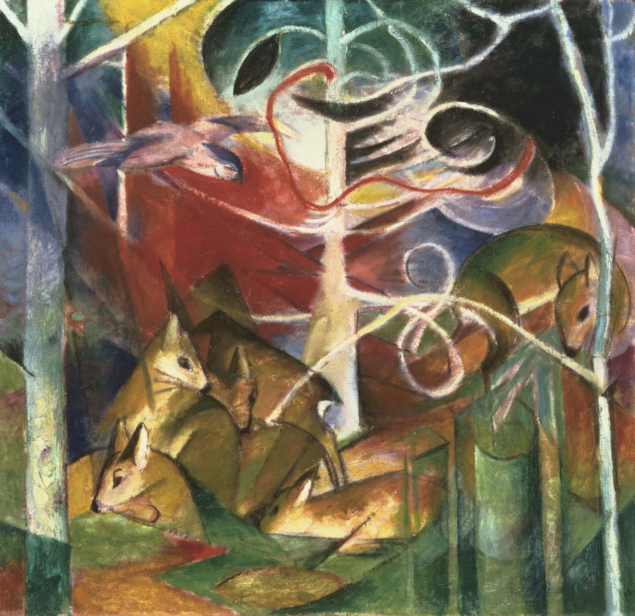 Jelen v lese I od Franz Marc