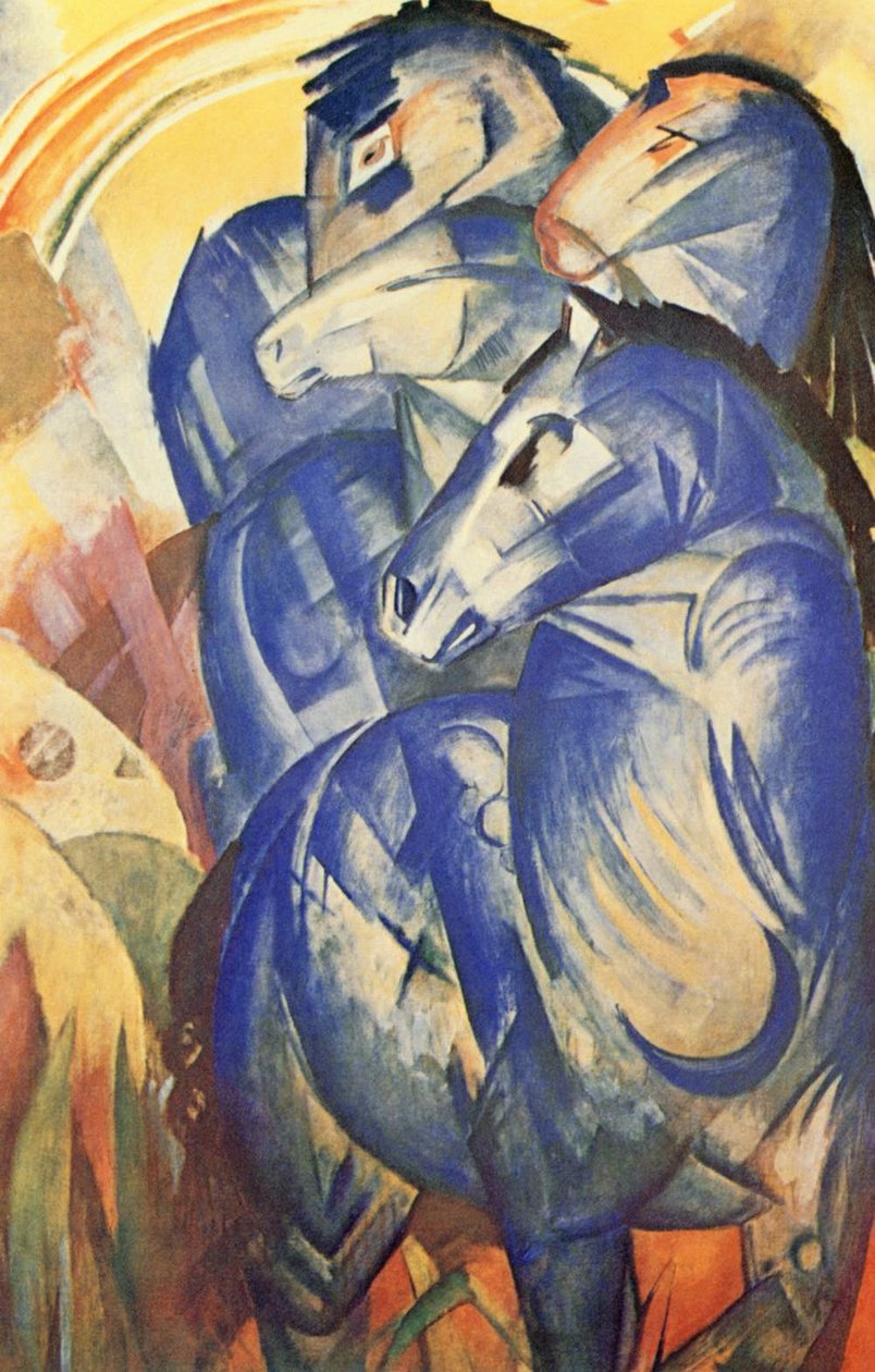 Věž modrých koní od Franz Marc