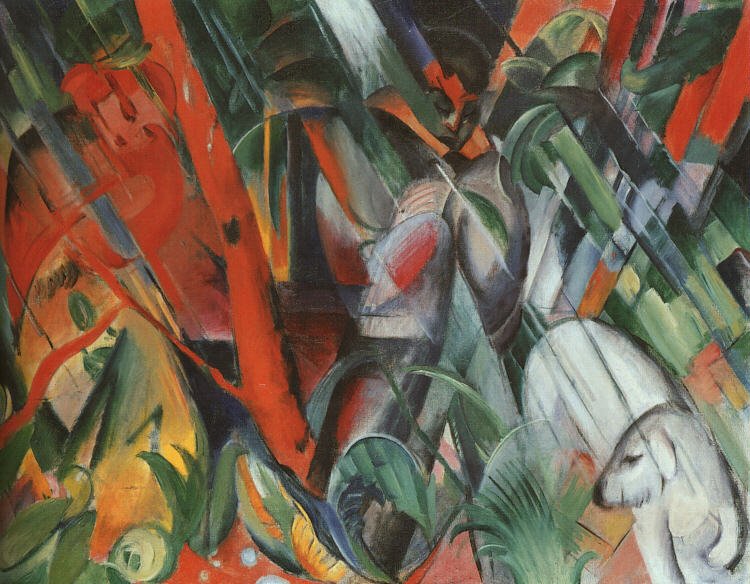 V dešti od Franz Marc