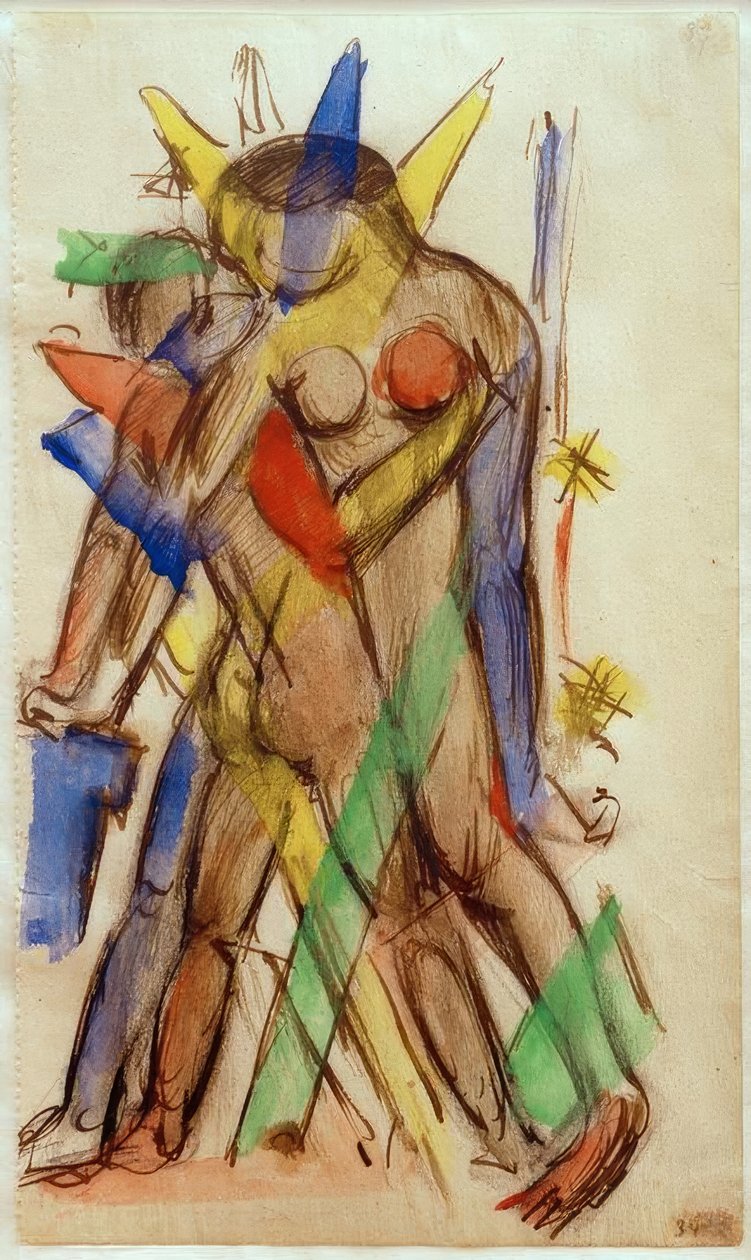 Milenci od Franz Marc