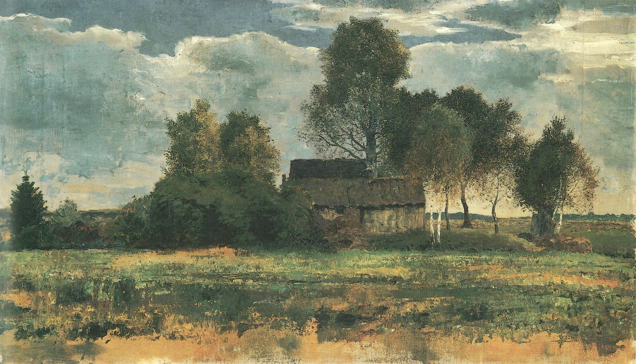 Vřesovištní chaty v Dachauer Moos od Franz Marc