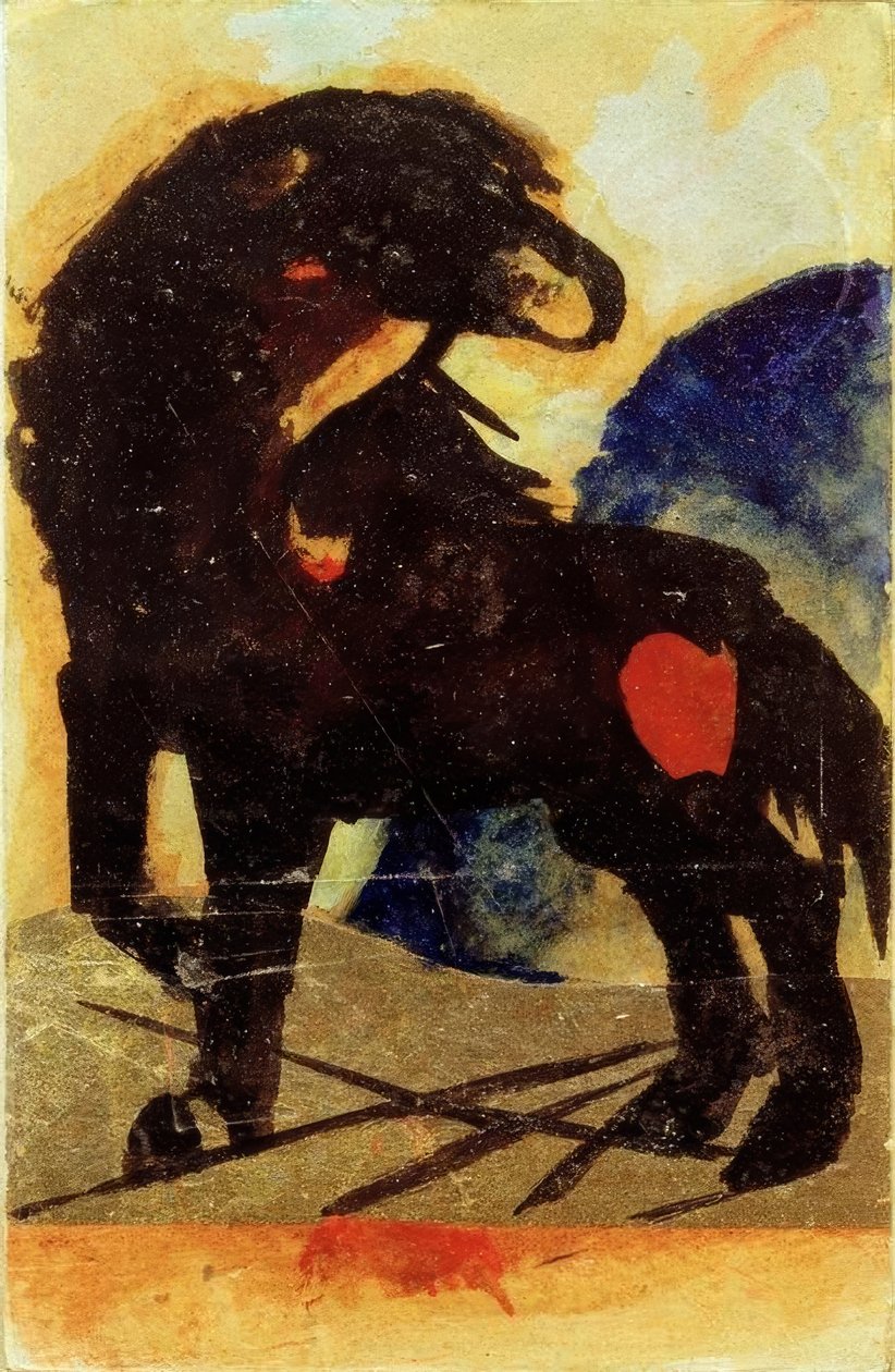 Černý kůň od Franz Marc