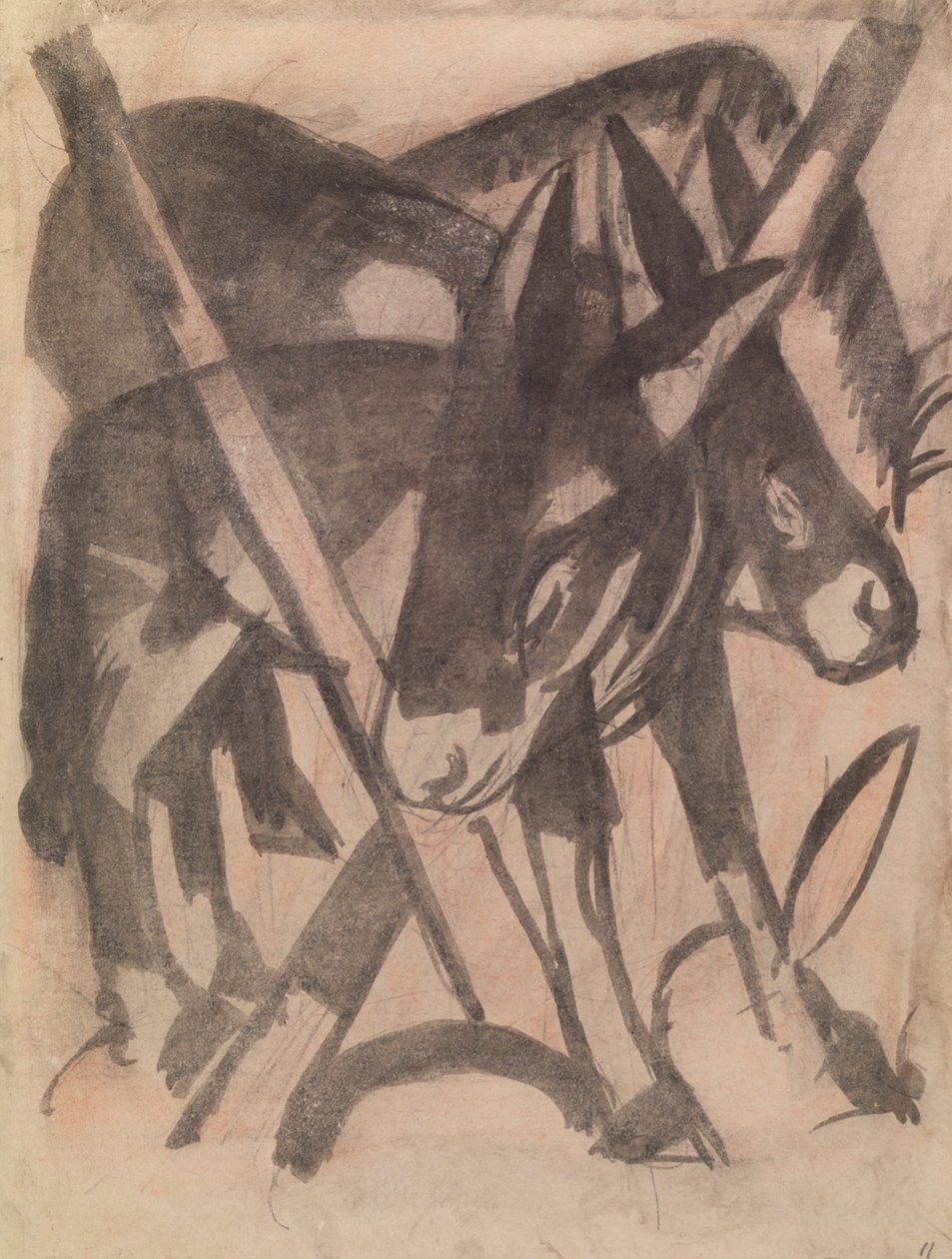 Dva osli od Franz Marc