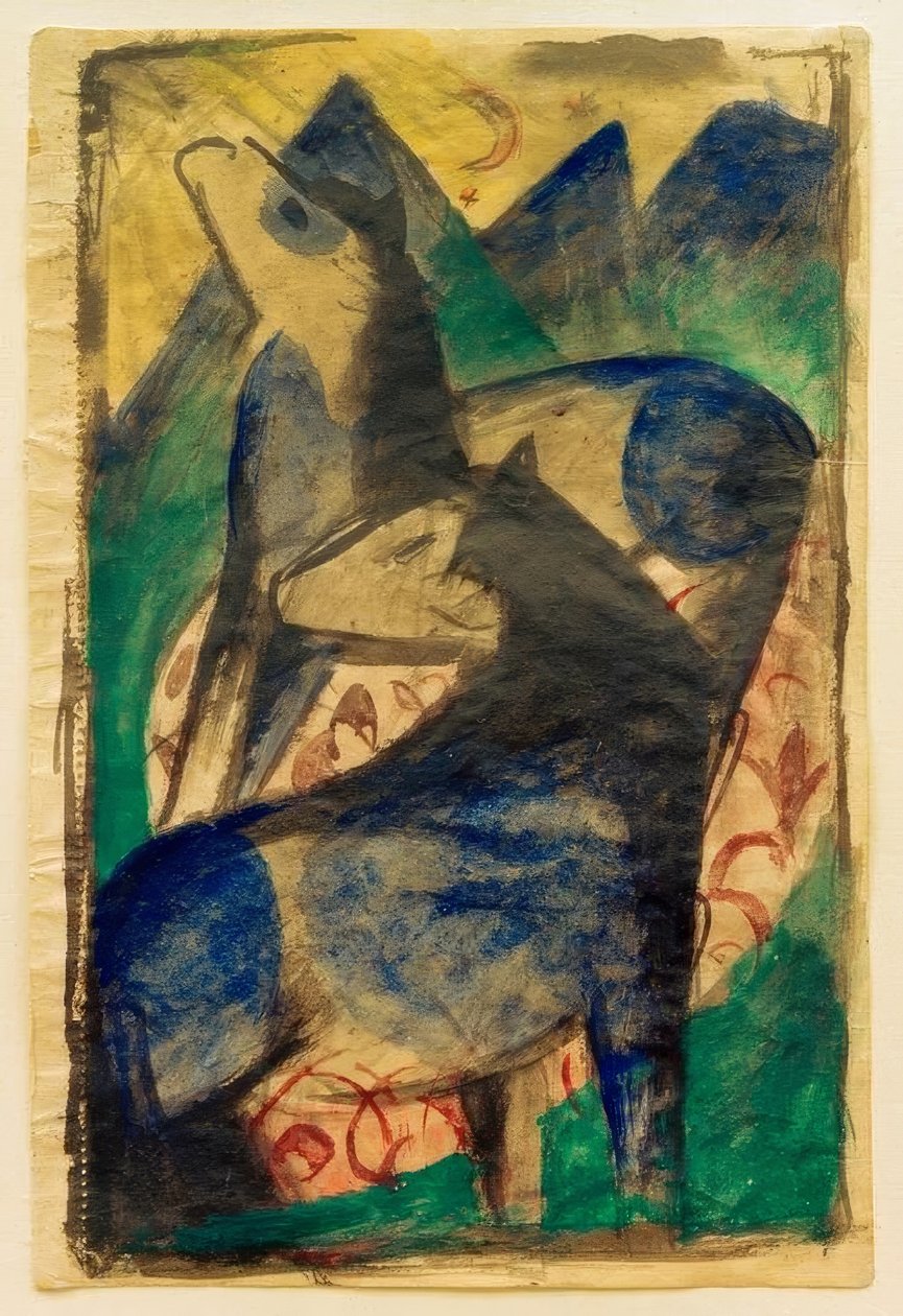 Dva modří koně od Franz Marc