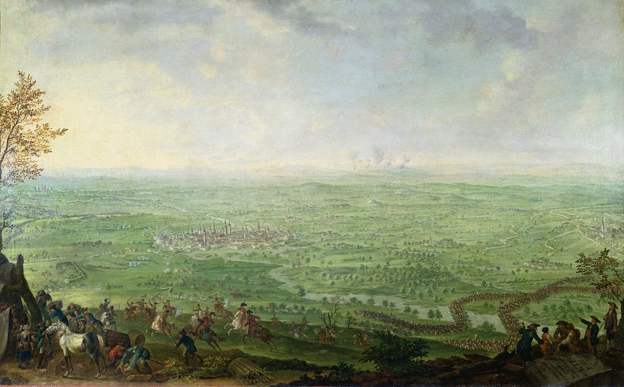 Obléhání Olmutzu pruskou armádou, 1758 od Franz Paul Findenigg