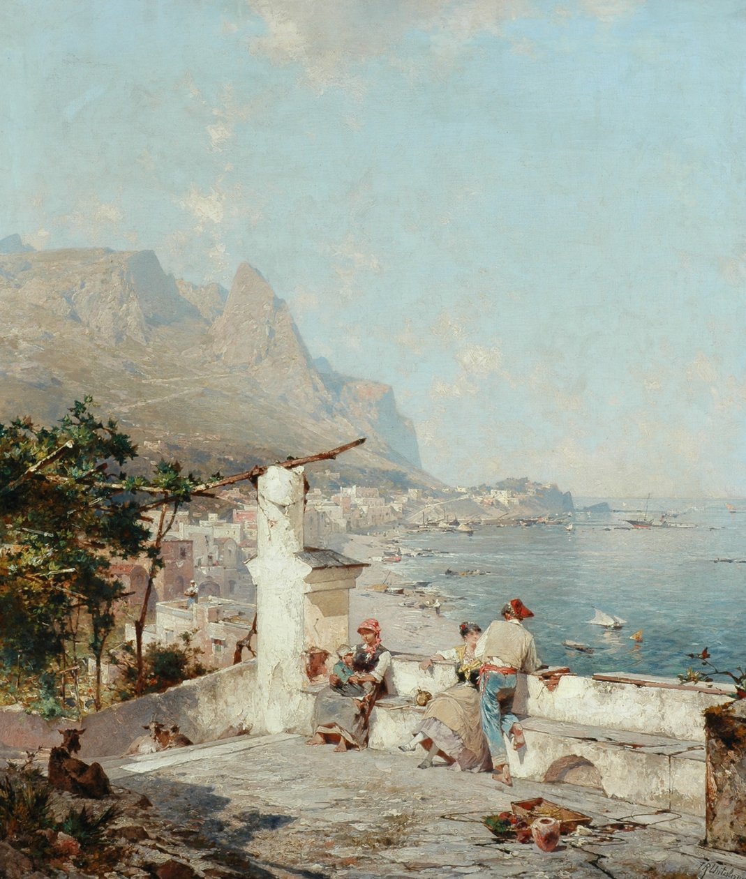 Capri, Neapolský záliv od Franz Richard Unterberger