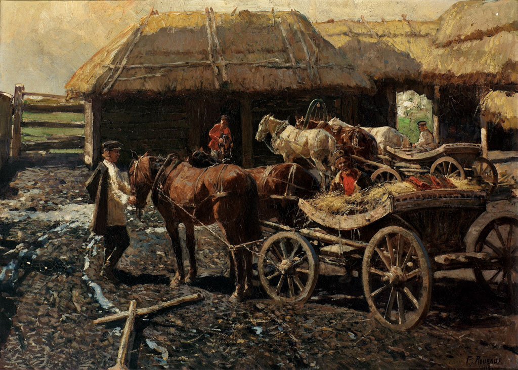 Poštovní stanice na Kavkaze od Franz Roubaud